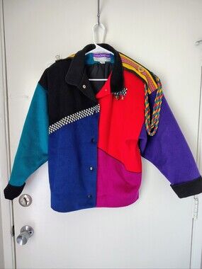 Vintage Marylou Ozbolt Storer Wearable Art Coat Women's Size Small